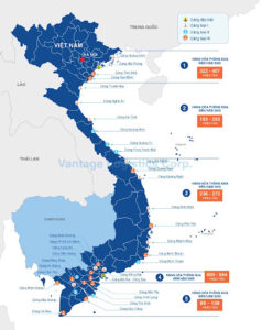 northern vs southern port cost comparison vietnam showing the geographical distribution of major maritime gateways by classification